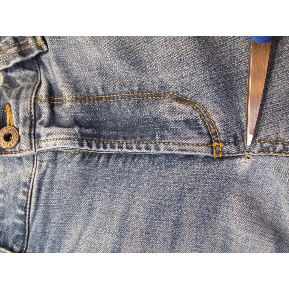 LL BEAN SIGNATURE Slim Straight Jeans Men 34x34 Blue Denim Mid Rise Stretch